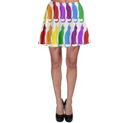 Rainbow Colorful Cats Wallpaper Pattern Skater Skirt by Simbadda