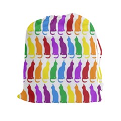 Rainbow Colorful Cats Wallpaper Pattern Drawstring Pouches (xxl) by Simbadda