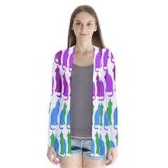 Rainbow Colorful Cats Wallpaper Pattern Cardigans by Simbadda