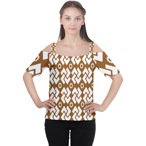 Art Abstract Background Pattern Women s Cutout Shoulder Tee by Simbadda