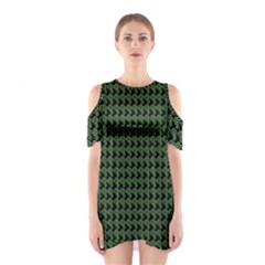 Clovers On Black Shoulder Cutout One Piece by PhotoNOLA