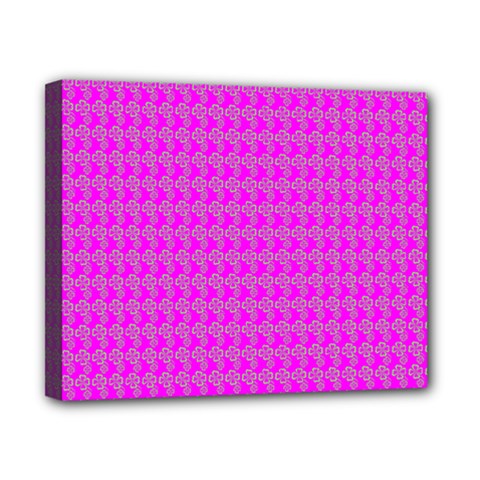 Clovers On Pink Canvas 10  X 8 