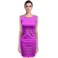 Clovers On Pink Classic Sleeveless Midi Dress by PhotoNOLA