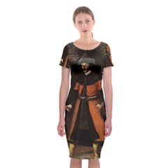 Count Vlad Dracula Classic Short Sleeve Midi Dress by Valentinaart