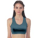 Clovers On Dark Blue Sports Bra View1