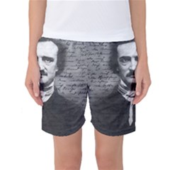 Edgar Allan Poe  Women s Basketball Shorts by Valentinaart