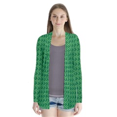 Clovers On Dark Green Cardigans by PhotoNOLA