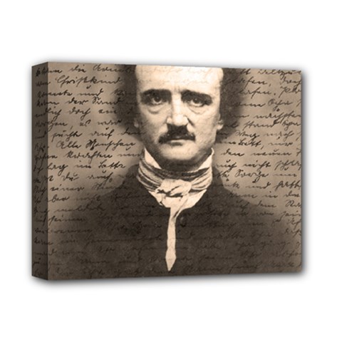 Edgar Allan Poe  Deluxe Canvas 14  X 11  by Valentinaart