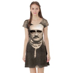 Edgar Allan Poe  Short Sleeve Skater Dress by Valentinaart