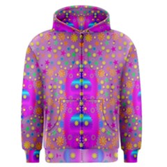 Colors And Wonderful Flowers On A Meadow Men s Zipper Hoodie by pepitasart