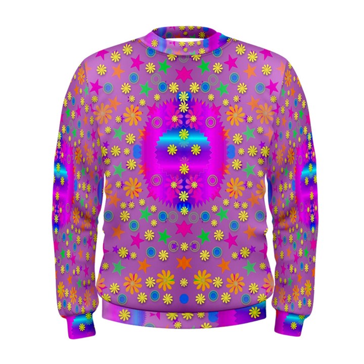 Colors And Wonderful Flowers On A Meadow Men s Sweatshirt