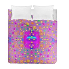 Colors And Wonderful Flowers On A Meadow Duvet Cover Double Side (full/ Double Size)