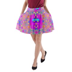 Colors And Wonderful Flowers On A Meadow A-line Pocket Skirt by pepitasart