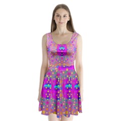 Colors And Wonderful Flowers On A Meadow Split Back Mini Dress  by pepitasart