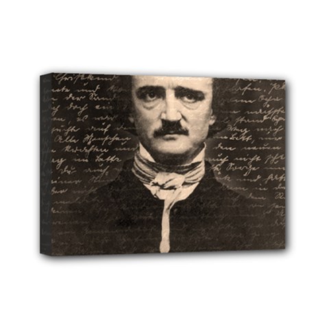 Edgar Allan Poe  Mini Canvas 7  X 5  by Valentinaart