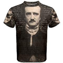 Edgar Allan Poe  Men s Cotton Tee by Valentinaart