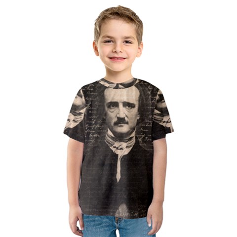 Edgar Allan Poe  Kids  Sport Mesh Tee by Valentinaart