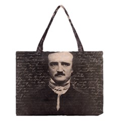 Edgar Allan Poe  Medium Tote Bag by Valentinaart