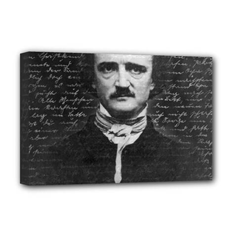 Edgar Allan Poe  Deluxe Canvas 18  X 12   by Valentinaart