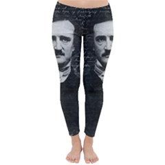 Edgar Allan Poe  Classic Winter Leggings by Valentinaart