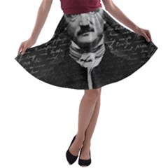 Edgar Allan Poe  A-line Skater Skirt by Valentinaart