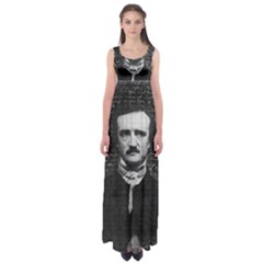 Edgar Allan Poe  Empire Waist Maxi Dress by Valentinaart