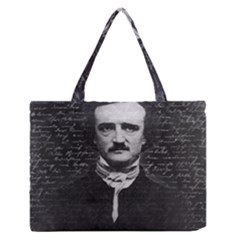 Edgar Allan Poe  Medium Zipper Tote Bag by Valentinaart