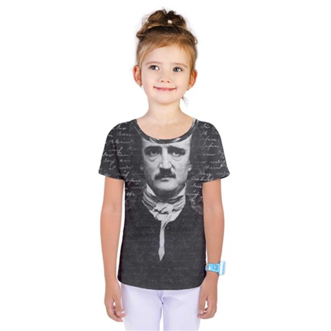 Edgar Allan Poe  Kids  One Piece Tee by Valentinaart