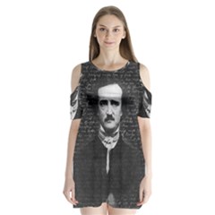 Edgar Allan Poe  Shoulder Cutout Velvet  One Piece by Valentinaart