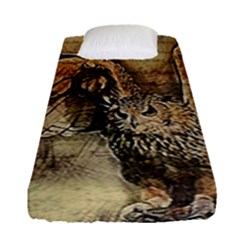 Vintage Owl Fitted Sheet (single Size)