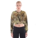 Vintage owl Women s Cropped Sweatshirt View1