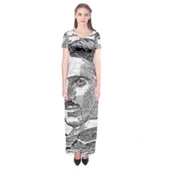 Nikola Tesla Short Sleeve Maxi Dress by Valentinaart