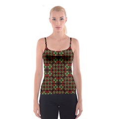 Asian Ornate Patchwork Pattern Spaghetti Strap Top