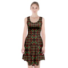 Asian Ornate Patchwork Pattern Racerback Midi Dress by dflcprintsclothing