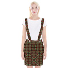 Asian Ornate Patchwork Pattern Suspender Skirt by dflcprintsclothing