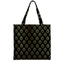 Peacock Inspired Background Zipper Grocery Tote Bag View2