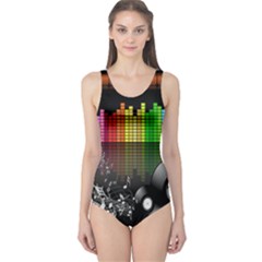 Music Pattern One Piece Swimsuit by Simbadda