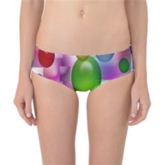 Colorful Bubbles Squares Background Classic Bikini Bottoms by Simbadda