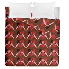 Peacocks Bird Pattern Duvet Cover Double Side (queen Size) by Simbadda