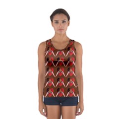 Peacocks Bird Pattern Women s Sport Tank Top  by Simbadda