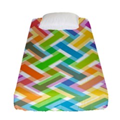 Abstract Pattern Colorful Wallpaper Fitted Sheet (single Size)