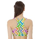 Abstract Pattern Colorful Wallpaper Sports Bra with Border View2