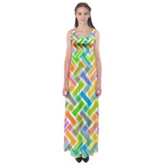 Abstract Pattern Colorful Wallpaper Empire Waist Maxi Dress by Simbadda