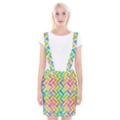 Abstract Pattern Colorful Wallpaper Suspender Skirt