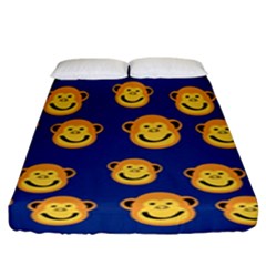 Monkeys Seamless Pattern Fitted Sheet (king Size)