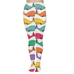 Small Rainbow Whales Women s Tights by Simbadda