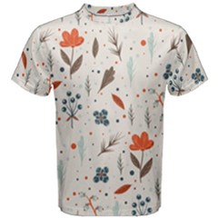 Seamless Floral Patterns  Men s Cotton Tee by TastefulDesigns