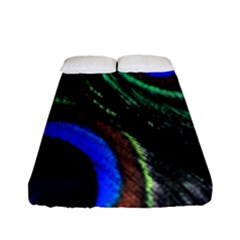 Peacock Feather Fitted Sheet (full/ Double Size)