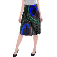 Peacock Feather Midi Beach Skirt by Simbadda