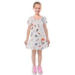 Seamless Floral Patterns  Kids  Short Sleeve Velvet Dress by TastefulDesigns